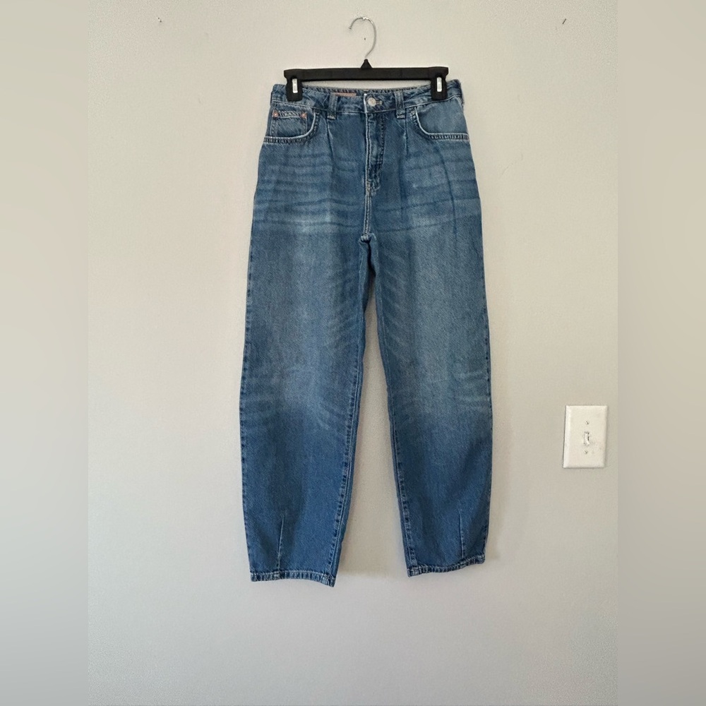 Pilcro high rise straight leg jeans size 26 medium wash cotton denim - Picture 3 of 10